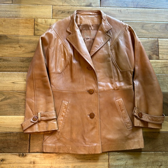 Vintage Jackets & Blazers - Vtg 70s Skin Gear leather car jacket blazer.